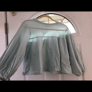 NWOT | Boxy Blue Crop Top